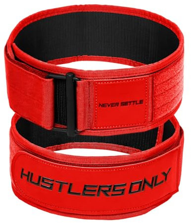 Hustlers Only Hustlers only Gewichthebergürtel mit Schnellverschluss für Bodybuilding, Powerlifting, Crosstraining und Kreuzheben, Rückenstütze, Gürtel mit verstellbarer Metallschnalle für Männer und