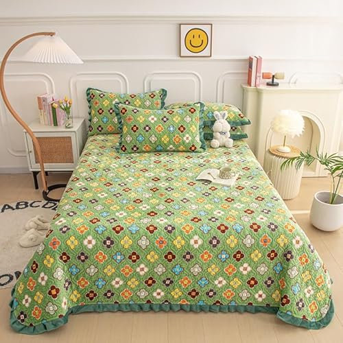 Stepp Bettüberwurf 90x200 cm für Kinder Teenager Cartoon Geometrie Blumen Tier Muster Tagesdecke Baumwolle Überwurfdecke Blech Stepp Decke Wohndecke Matratze Blatt Für Schlafzimmer Kinderzimmer