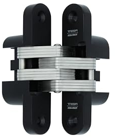 Tesa Assa Abloy BISOC117NE Juego De Bisagras Ocultas Negro Con Conectores En Inoxidable