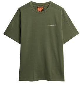 Superdry Herren Tech Relaxed T-Shirt Dunkles Moosgrün XL