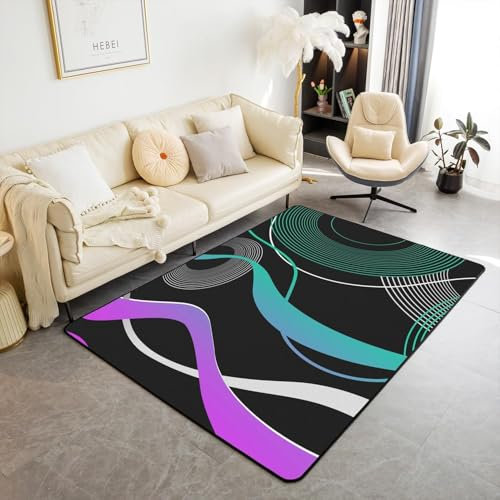 3D Druck Teppich Für Wohnzimmer, Schlafzimmer & Kinderzimmer – Rutschfester, Weicher Polyester Kurzflor Teppich, Ideale Bodenmatte Für Spielzimmer, Wohnraumdekoration 100 X 120 cm -A-127662-30327947