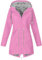 KOG Übergangsjacke Damen Regenjacke Wasserdicht Regenmantel Windbreaker mit Kapuze Fahrradjacke Regencape Regenjacken Windjacke Wanderjacke Outdoor Jacken Sale Knalliges Pink L