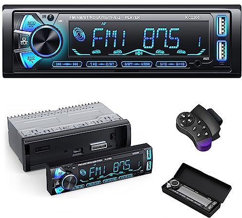 RDS Autoradio Bluetooth con Estraibile Frontalino,Chismos 1 DIN Stereo Auto Bluetooth