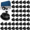 XTUDOU® 40 Pièces Crochet Ridelle de Bâche Ronds, Y Compris Boutons de BâChe avec Vis, Crochet Bache DiamèTre 35 X 14 Mm, Attache Remorque, pour Filets, Tente, BâChe