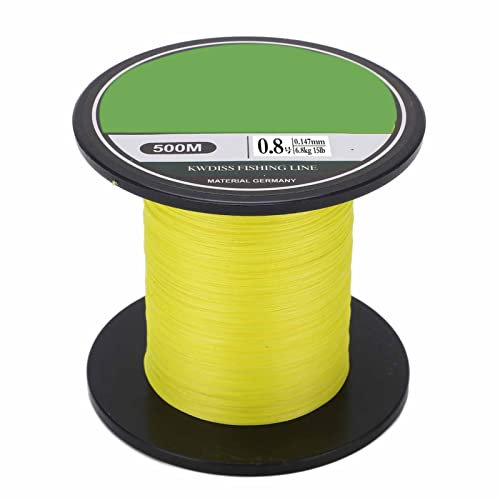 Baxnore 8 Strands 500 m Braided Fishing Line, PE Fishing Line Line, Stretch Resistant Kite String, Wear Resistant Lightweight Fishing Wire for Fishing Accessories (0.8)