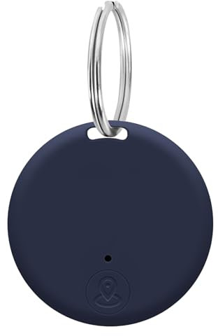 Buscador de Artículos Buscador de Objetos Localizador de Llaves, Rastreador Bluetooth con Estuche Protector para Bolso, Teléfono, Llaves, Mandos a Distancia, Gato, Compatible con iOS Android (Azul)