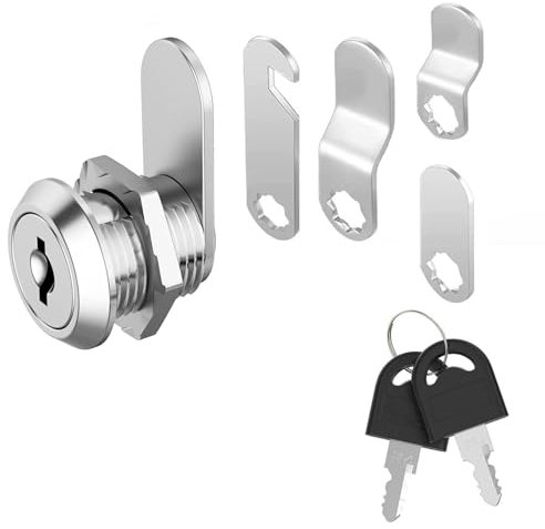 NXPUXP 16 mmSerrure Boite Aux Lettre,Serrure De Sécurité De Boîte Aux Lettres En Acier Inoxydable,Serrure À Levier Pour Boîtes Aux Lettres,Serrure De Boîte Aux Lettres 4 Clés