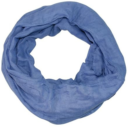 beybey® Basic Damen Loopschal aus Viskose & Baumwolle und in vielen Farben. Perfekte Geschenkidee! (blau)