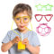 ZKGYUS 3 Pezzi Cannucce per Bambini, Bambini Colorate Cannucce, Cannucce a Forma di Occhiali, Cannucce per Feste, Cannucce Riutilizzabili Bambini