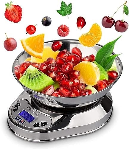 TIST Digital Kitchen Food Scale, Stainless Steel Baking Electronic Scale With Bowl And Tar Function, Easy To Store(Charging type)