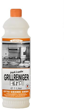 Lorito frisch & sauber Ofenreiniger & Grillreiniger 1L mit Sprühaufsatz - Extra stark für die Reinigung von Grill, Grillrost und Backofen, Kraftvoller Fettlöser