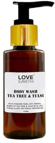 Gel douche Tea Tree Tulsi hydratant pour la peau aux propriétés antibactériennes 100 ml
