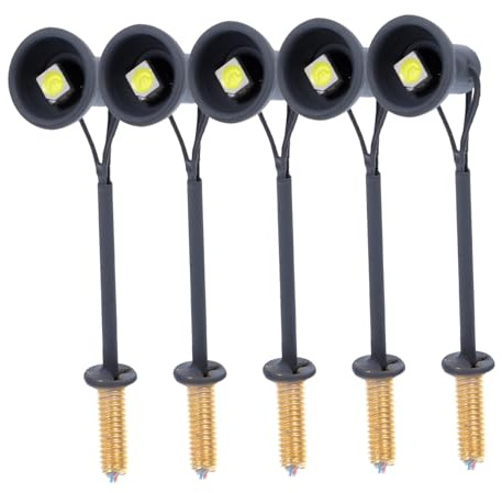 SUPVOX 5 Stück Maßstab Schwarz Weißlicht LED für Sandtisch Landschaft Miniaturhaus Modellbau Zubehör