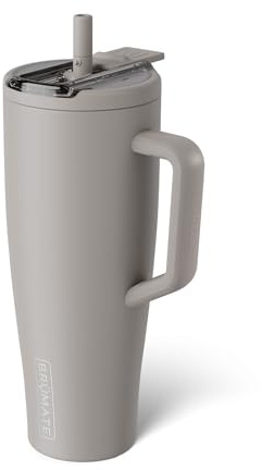 BrüMate Era Flip 1.2L Tumbler with Straw and Lid, Water Bottle with Handle | 100% Leakproof Covered Straw, Insulated Metal Cup, Stainless Steel Travel Gym Mug, 40oz, Keeps Drinks Cold, (Mocha)