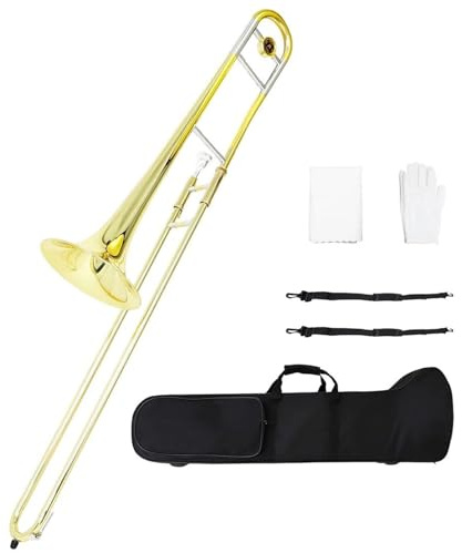 Trombone Alto Bb Trombone Brass Lacquer Tone B Flat With Mouthpiece Cloth Case Instruments With Parts