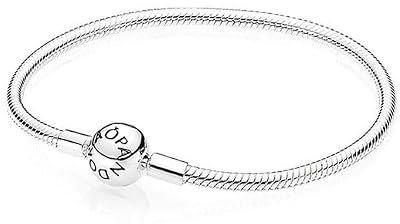 PANDORA Moments Schlangen-Gliederarmband aus Sterling Silber, Kompatibel Moments, Größe: 16, 594595C00-16