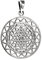Kiss of Leather Sri Yantra Anhänger aus 925 Sterling Silber Nr. 130