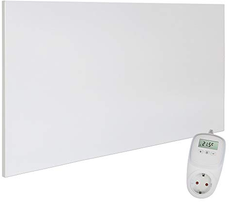 VIESTA® Infrarot Wandheizung mit Thermostat [INKL. TH10 THERMOSTAT] – Infrarotheizung Wandmontage Heizkörper – Carbon Crystal Infrarotheizung – Paneel Badezimmer geeignet – (Modell H700-700W)