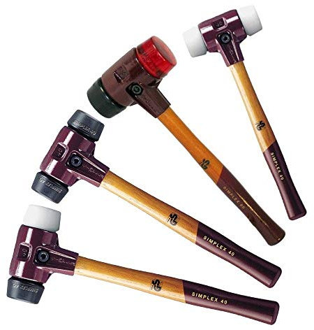 Halder SIMPLEX-Schonhammer, TPE-soft/Plastik; mit verstärktem Tempergussgehäuse und Fiberglasstiel | D=60 mm | 3716.060