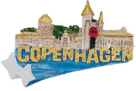 Copenhagen Dänemark 3D-Kühlschrankmagnet, Souvenir, Geschenk, Heim- und Küchendekoration, Dänemark-Kühlschrank-Magnet-Kollektion