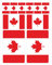 10 Stück Flaggen Aufkleber Kanada Set | Sticker Canada Autoaufkleber