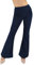 JOPHY & CO. Pantalone Cabana Donna Made in Italy Leggero Comodo a Zampa Larga Elastico in Tessuto (cod. 6038) (Blu Scuro, M)