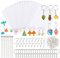 180 Stück Schrumpffolien Set, Schrumpffolie Zum Basteln, Schrumpffolienset Schlüsselanhänger Zubehör Schlüsselanhänger Set, Muttertagsgeschenke Basteln Mit Kindern Für Diy Geschenk Dekorationen