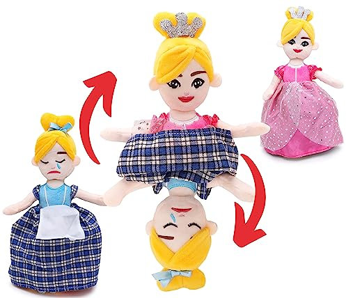 Toyland® 32 cm (13 Zoll) wendbare Prinzessin-Aschenputtel-Puppe – Plüsch mit fröhlicher/trauriger Stimmung – Stofftiere für Mädchen