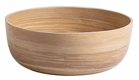 Nuts Bambus Bowl Grösse XL natur | 28cm Durchmesser | natürliche Bowl aus Bambus | plastikfrei | Obstschale | Salatschüssel (braun)