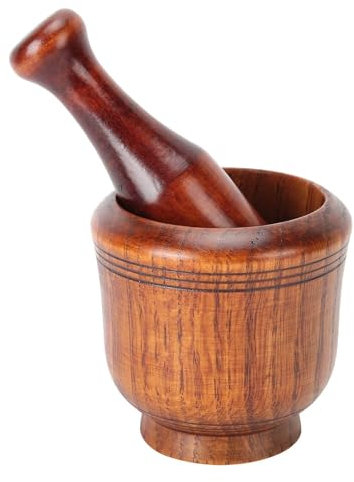 Bol de broyage en bois, mortier et pilons en bois de jujube Manuel Ail Gingembre Broyeur d'épices Mortier et pilon Set Mélangeur d'épices Broyeur Broyeur Bol de cuisine Smashing Tools