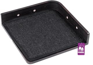 Petrebels Kletterwand, Eck-Katzenbrett Corner Lounge 35 cm, Kratzbaum Wand, Premium Qualität Wandkratzbaum, Katzenbett Wandmontage, Holz Farbe Schwarz-Brauner Look