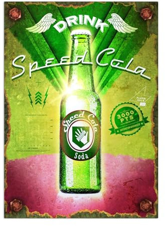 Displate Call of Duty Metallposter Call of Duty Poster Zimmer Poster Call of Duty Merch Zimmer Plakat wandbilder deko - Perk-a-Cola - Speed Cola Poster 45 cm x 32 cm