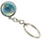 Beavorty Porte-Clés Planète En Verre Porte-Clés Globe Bleu Ciel Porte-Clés Globe En Verre Et Alliage De Zinc
