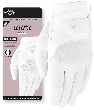 Callaway Golf Women's Aura Glove (Left,Ladies,Small,White)