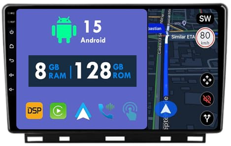 RoverOne 8G+128G CarPlay Stereo für Renault Clio 5 Lutecia 2019 2020 2021 mit Android Auto Radio GPS Navi Bluetooth RDS WiFi Touchscreen Head Unit Multimedia Player