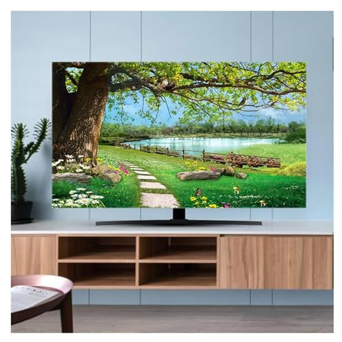 GYTTDERFL Copertina Tv Copertura TV antipolvere in tessuto for uso domestico, da parete, da scrivania, TV curva universale(Color-09,40-43Inch(102x65cm))