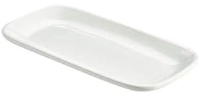 Royal Genware Lot de 6 assiettes rectangulaires en porcelaine vitrifiée 29,5 x 15 cm