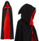 papapanda Vampir Kapuze Wendeumhang Schwarz Rot für Kinder oder Erwachsene Halloween Dracula Cosplay 130cm Umhang