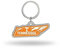 Rico Industries NCAA State Shape Schlüsselanhänger, State Shape Keychain, UT Orange, 2