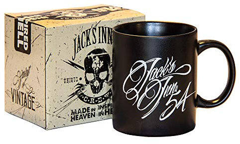 JACK'S INN 54 Tasse mit Motiv - Crew Keramiktasse schwarz matt