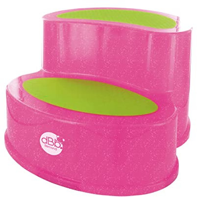 Marchepied dBb Remond base antidérapente. Rose pailletté translucide