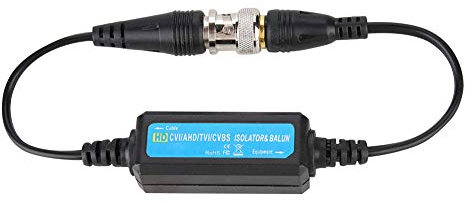 Ground Loop Noise Isolator, Audio Noise Filter, HD-TVI/CVI/AHD/CVBS Ground Loop Isolator Video Balun Coaxial BNC Male to Female for Camera Home Stereo System
