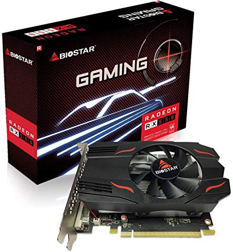 viewmax Biostar Radeon RX 550 4 Go GDDR5 128 bits DirectX 12 PCI Express 3.0 DVI-D Dual Link, HDMI, DisplayPort, Gaming Edition