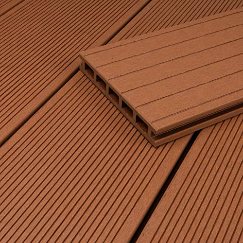 HORI® WPC-Terrassendiele Komplettset Aktion Hohlkammer Hellbraun I Fläche: 6 m² I 2,90 m Dielenlänge