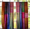 Rajbhoomi Handicrafts Home Patchwork Curtains Door Darpe Curtains Made from Vintage Silk Sari Assorted Color and Print 2 Pcs