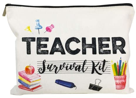 Lehrer-Wertschätzungsgeschenke, Lehrergeschenke, Musiklehrer, Überlebens-Set, bester Lehrer aller Zeiten, Lehrerzubehör für Klassenzimmer, Lehrer, Make-up-Tasche, Federmäppchen für Kindergarten,
