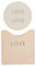 DRAEGER PARIS 1886 - Miroir de Poche Crème Love - Miroir Rond 8x8,5cm avec Étui Anti-Rayures - Idéal Maquillage Maison & Voyage - Message Personnalisé - Cadeau Original Anniversaire, Noël, Amoureuse