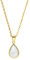 Amor Kette mit Anhänger 925 Sterling Silber Perlmutt Damen Sets, 42+3 cm, Gold, Kommt in Schmuck Geschenk Box, 2035998