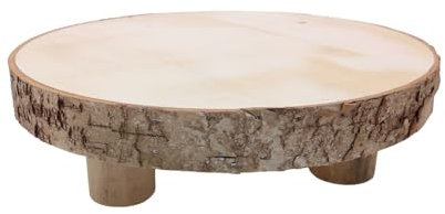 1a-Handelsagentur Buri Deko Holz-Tischchen 20cm Tischdeko Weihnachtsdeko Gesteckunterlage Holztablett