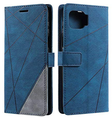 SONWO Case for Moto G 5G Plus Case, Premium Leather Flip Wallet Case Magnetic Closure Card Slots Kickstand Phone Case for Moto G 5G Plus, Blue